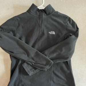 NORTH FACE Womens Size Small Glacier Black Quarter Zip Long Sleeve ALJ0